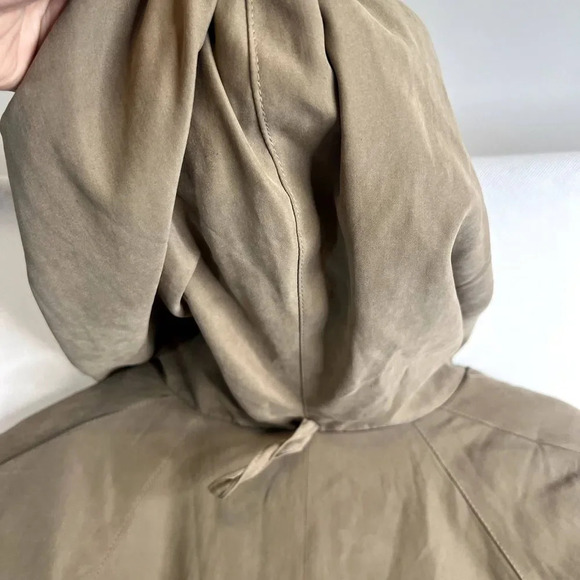 New York Harbor Vtg Hooded Khaki Trench Coat with Liner Size 10 - Picture 4 of 15